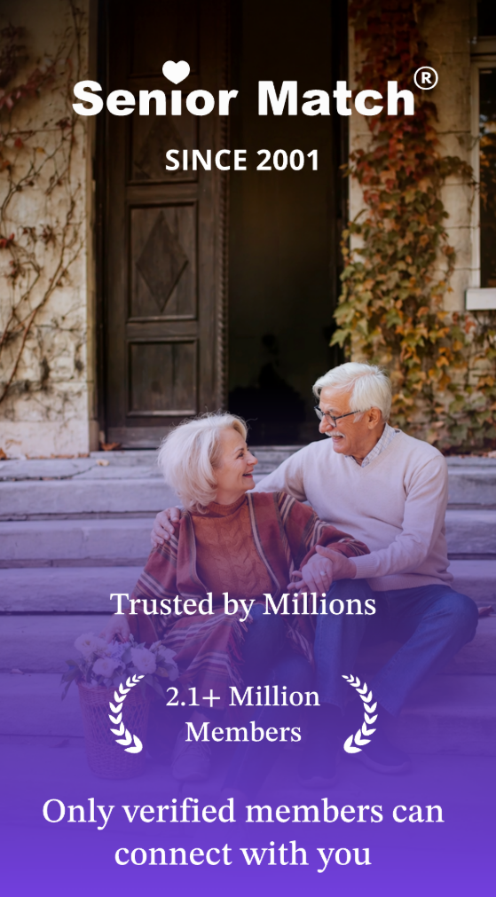 Senior Match mobile dating app screen